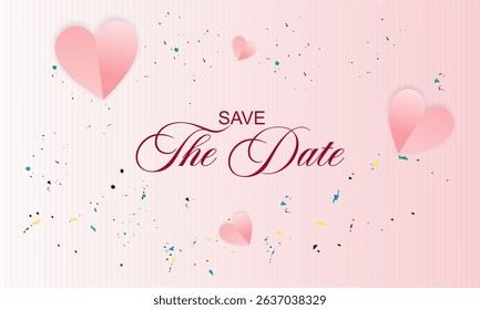  save the date. Template for background, banner, card, poster with text inscription.