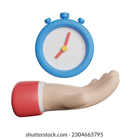 Save Time Management 3D Rendering Illustration
