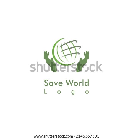 Save worl logo design creative