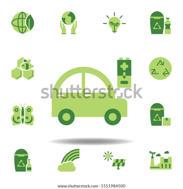 save the world, automobile colored\
icon. Elements of save the earth illustration icon. Signs and\
symbols can be used for web, logo, mobile app, UI,\
UX