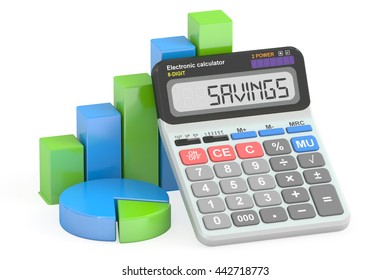 savings concept, 3D rendering isolated on white background