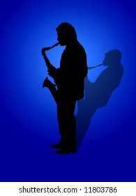 Saxophone Player Silhouette