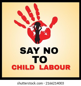 Say No Child Labour Poster Banner Stock Illustration 2166214003 ...