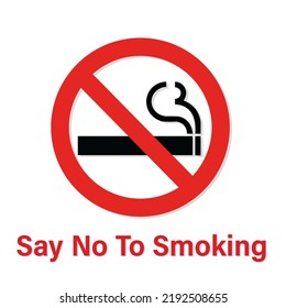 Say No Smoking Sign Board Stock Illustration 2192508655 | Shutterstock