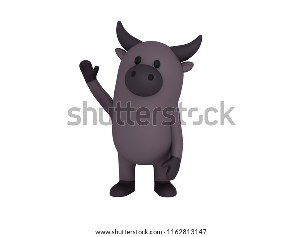 Saying Hi Buffalo 3d Rendering Stock Illustration 1162813147