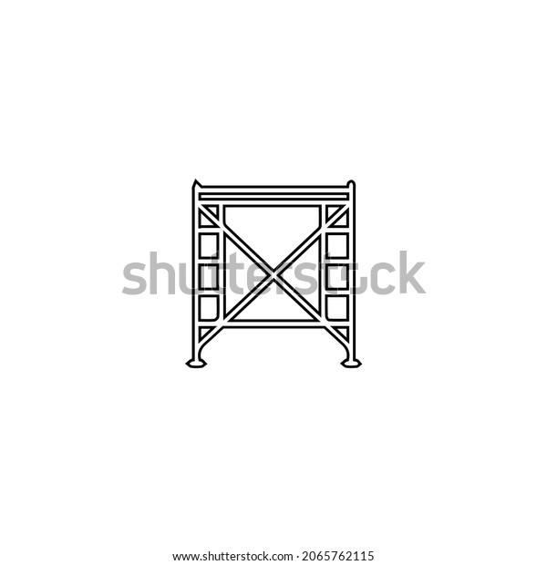 Scaffolding Icon Favicon Illustration Symbol Silhouette Stock