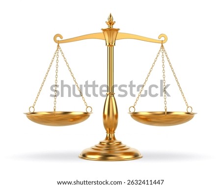 Scale on white background. Isolated 3D illustration