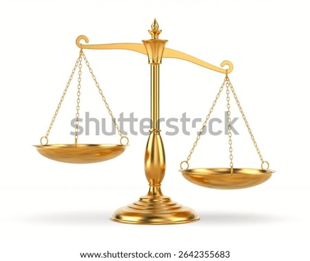 Scale on white background. Isolated 3D illustration