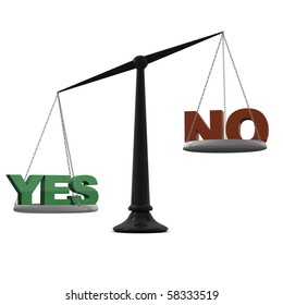 Scales Yes No Words Stock Illustration 58333519 | Shutterstock