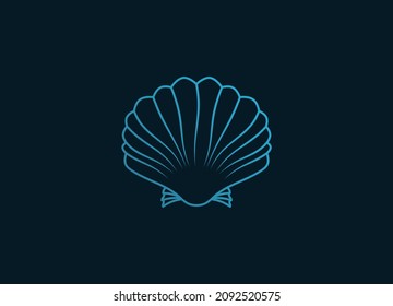 
Scallop. Scallop Logo. Marine Logo.