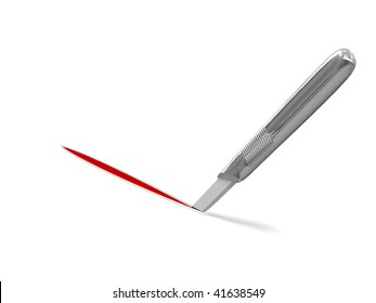 scalpel cut