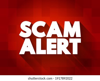 Scam Alert Text Quote, Concept Background