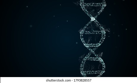 Scan of DNA construction designed out of genetic particles and alpha channel.