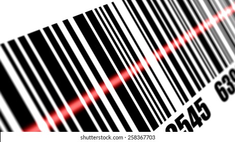 Scanner scanning barcode on with white background. Depth of fields. - Powered by Shutterstock