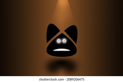 Scared, Enlightened And Hypnotized Cat Head Illustration