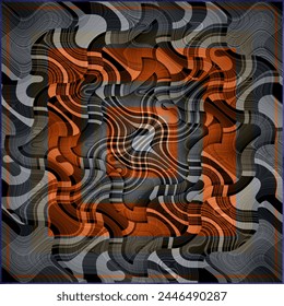 scarf pattern design.colorful texture squares effects