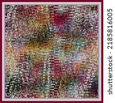 scarf pattern.colorful textures geometric patterns lines oil painting effects abstract modern design