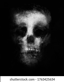 Scary Grunge Skull Horror Wallpaper Spooky Stock Illustration ...