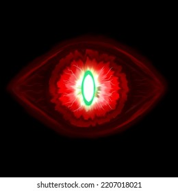 Scary Red Eye Glow Green