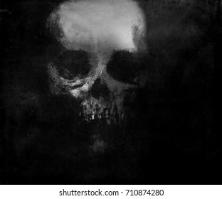 Scary Grunge Skull Wallpaper Halloween Background Stock Photo (Edit Now ...