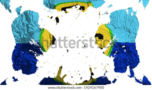 Scattered Caribbean Community flag, white\
background, 3d\
rendering