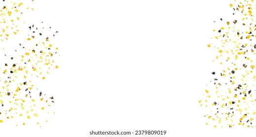 scattered gold and black confetti on a white background. The confetti is concentrated on the left and right sides of the image, leaving a clear space in the center. - Powered by Shutterstock