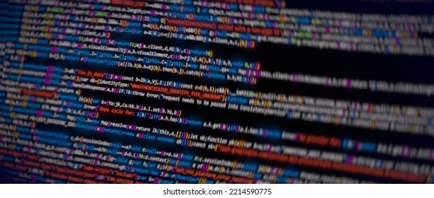 Sceen of multi colored code