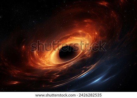Schematic drawing showing the internal disk of a black hole