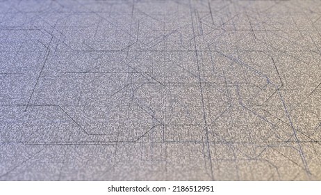 Scheme Of Moving Lines On White Background. Animation. Animated Path Map Of Schematic Lines Moving On White Background. Map Diagram Of Moving Lines