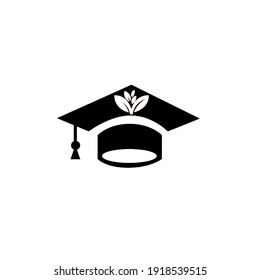 Scholar Hat Logo Leaves Fits Perfectly Stock Illustration 1918539515 ...