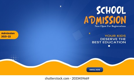 School Admission Hoarding Template Design 