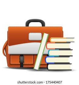 School Bag With Books