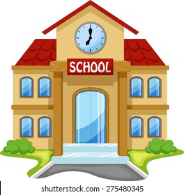 School Building Cartoon