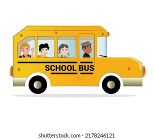 School Bus Cartoon Clip Art Stock Illustration 2178246121 | Shutterstock