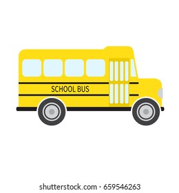 School Bus Flat Style Stock Illustration 659546263 | Shutterstock