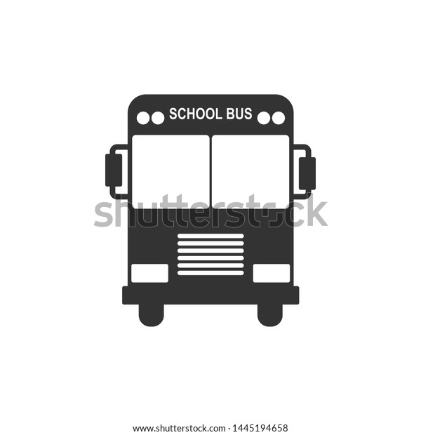 School Bus icon isolated.\
Flat design