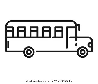 School Bus Outline Icon Side Bus Stock Illustration 2173919915 