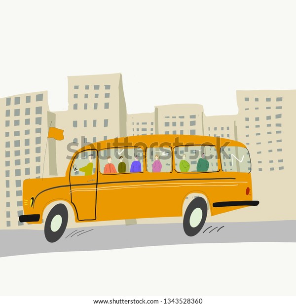 School bus rides around
town