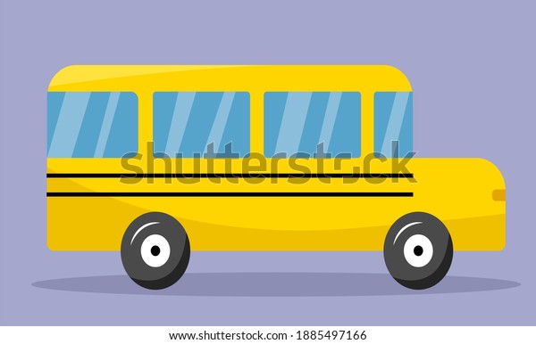 School\
bus. Yellow passenger bus. Transport.\
illustration
