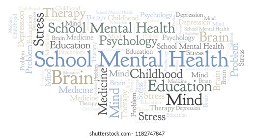 School Mental Health Word Cloud Stock Illustration 1182747847 ...