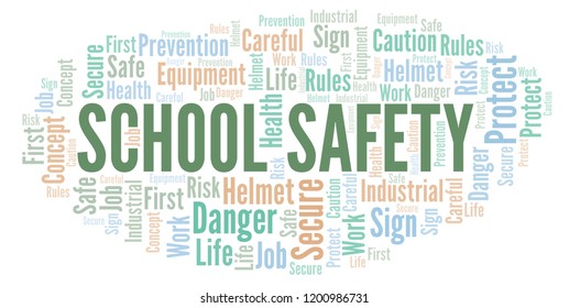 School Safety Word Cloud Stock Illustration 1200986731 | Shutterstock