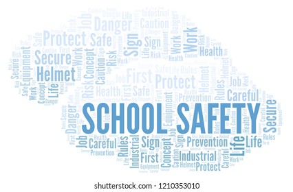 School Safety Word Cloud.  