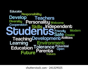 School Vision On Black Background Stock Illustration 241329025 ...