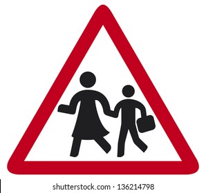 Children School Crossing Traffic Sign Images, Stock Photos & Vectors ...