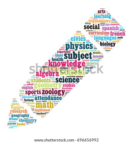 School word cloud text concept