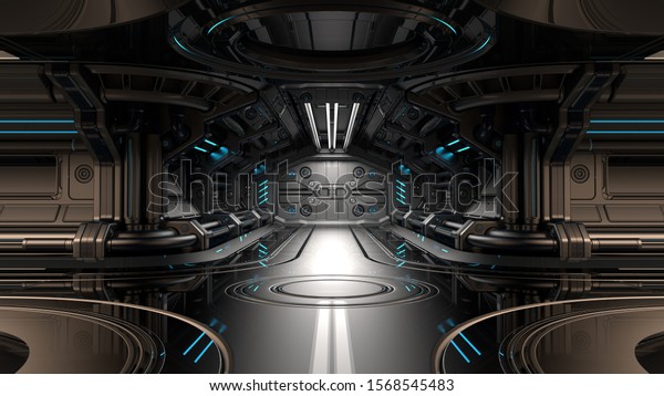 Sci Fi Station Corridor Stock 1568545483 | Shutterstock