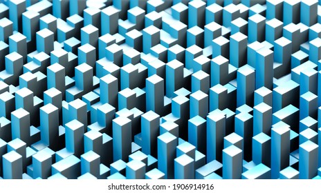 Sci - Fi, Voxel colourful abstract background Business  and technology concept.  3D render cubes. Business  and technology concept background 
