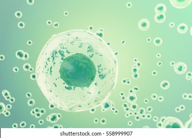 Science Background With Cells. Medicine Scientific Concept. 3d Rendering