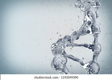 Science background with DNA molecules. 3D rendering