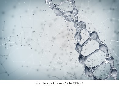 Science background with DNA molecules. 3D rendering